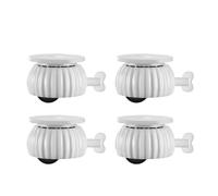 4 pièces/ensemble roulette auto-adhésive avec frein, roues de poulie universelles pivotantes à 360 °, rouleau de meuble muet for armoire de rangement(White 4pcs)