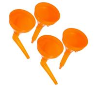 4 Pièces Entonnoir à Essence Multifonction Automobile et Moto | Usage Routier et Aventures Extérieures, Plastique Orange, Tube Droit et Coude, pour Gaz