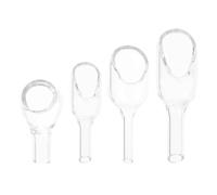 4 Pièces Entonnoir de Pesée en Verre Transparent pour Échantillons de | Verre Clair, Base Plate et Bec Verseur Précis, pour Préparation D’échantillons et Analyses Scientifiques