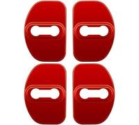 4 Pièces Épaissi Cas Couverture Serrure Porte de Style Voiture pour R-enault Scenic Laguna Captur Megane 2 3 Master Dacia, Cache-Verrou Porte, Contre la Pluie/la Rouille,Red