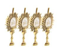 4 Pièces Épinglette Religieuse Calice Saint en Alliage de Zinc | Première Communion et Cérémonies Importantes, Couleur Or, Collectible, Soigneusement Façonnée, Partageable