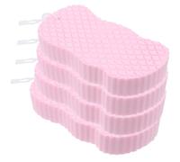 4 Pièces Éponges de Bain pour Garçon et Filles, Éponge Double Face | Lot pour Bébé et Jeunes, Gommage Corporel Souple, Usage, Enlève Saletés et Peaux Mortes