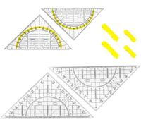 4 Pièces Equerre De Géométrie Hypoténuse 160 Cm 226cm En Plexiglassans Facette Très Flexible Difficile À Casser