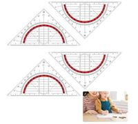 4 Pièces Equerre de Géométrie Hypoténuse 160 cm en Plexiglassans Facette Très Flexible Difficile à Casser (E)