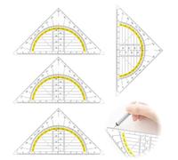 4 Pièces Equerre de Géométrie Hypoténuse 160 cm en Plexiglassans Facette Très Flexible Difficile à Casser (C)