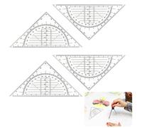4 Pièces Equerre de Géométrie Hypoténuse 160 cm en Plexiglassans Facette Très Flexible Difficile à Casser (D)