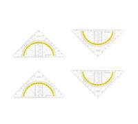 4 Pièces Equerre de Géométrie Hypoténuse 160 cm en Plexiglassans Facette Très Flexible Difficile à Casser (A)