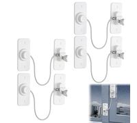 4 pièces errous De Sécurité Pour Armoires Et Fenêtres Pour Enfants, Securite Fenetre Enfant, Protection Bloque Fenetre Enfant, Convient Pour Réfrigérateur, Lave-Linge, Armoire, FenêTre, Blanc