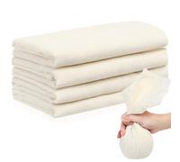 4 Pièces Etamine Alimentaire, 50x50cm Étamine Alimentaire, Toiles Filtrantes, Mousseline Étamine Tissu en Coton Non Blanchi Cheesecloth pour Filtrer Fromage, Toufu, Jus, Thé, Épices