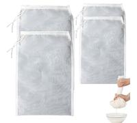 4 pièces étamine réutilisable pour filtrer les sacs en tissu de fromage en Nylon de qualité supérieure sacs lait noix pour filtrer le yaourt presse-agrumes passoire cuisine alimentaire