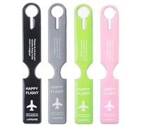 4 Pièces Etiquette Bagage Étiquette Nom, Étiquettes Identifier Sacs Main, Identifier Sac Voyage Valise, Etiquettes Bagages Valise, Étiquettes D'identification Valise, pour Sacs Voyage, Valises, Etc