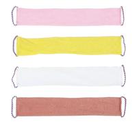 4 Pièces Exfoliant Dos en Nylon, Serviette Longue pour Massages | Nettoyage du Dos, Séchage Rapide, Usage Polyvalent, Toucher Doux, pour Sauna et Soins Corporels