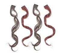 4 Pièces Extensions de Curly Pièces de Longs à Highlight Boucles et Invisibles pour Fêtes et Occasions Spéciales Dégradées