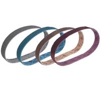 4 pièces fait avec 3 M SC-BS Fabriqué à partir de S cotch bande abrasive non-tissé ceinture tuyau ponceuse à bande rectifieuse (Mix 4 Grade: A coarse, A medium, A very fine, Super fine, 13mm x 457mm)