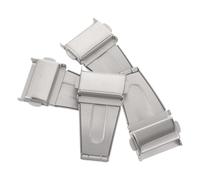 4 Pièces Fermoir Déployant, Acier Inoxydable Argenté | Double Poussoir, Structure Pliante Sécurisée, Compatible Bracelets Cuir et Métal, Finition Miroir