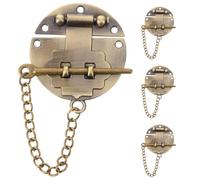 4 Pièces Fermoir Vintage Rond en Fer Alliage pour Boîte à Bijoux | Finition Décorative, Fermeture Serrée, Style Rétro, pour Coffrets, Présentoirs, Coffres et Meubles