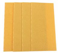4 Pièces Feuille de Base Cirée pour Ruche, Plastique Jaune | Motif Hexagonal Précis, Taille 16,7x8,4 Pouces, pour Apiculture et Couvain Printanier