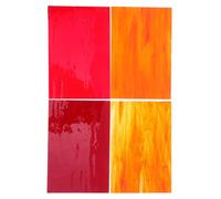 4 Pièces Feuilles de Vitrail Colorées à Texture Ondulée, 10x15 CM | Mosaïques et Vitraux Décoratifs, Finition Délicate, Usage Artisanal, Lot Varié, Style Raffiné Couleur Aléatoire