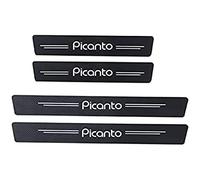 4 Pièces Fibre de Carbone Protecteur de Seuil de Porte de Voiture Plinthes Autocollant pour KIA Picanto, Pédale Bienvenue Garde Plaque Protéger Anti Rayures Voiture Accessoires et Décorations