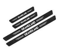 4 Pièces Fibre de Carbone Protecteur de Seuil de Porte de Voiture Plinthes Autocollant pour Opel Grandland X, Pédale Bienvenue Garde Plaque Protéger Anti Rayures Voiture Accessoires et Décorations