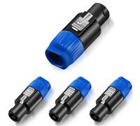 4 pièces fiches de haut-parleur audio,connecteur speakon 4 pôles avec verrou tournant,compatible avec neutrik speakon nl4fc,nl4fx,nlt4x,nl2fc,nl2fx