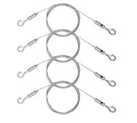 4 Pièces Fil de Suspension pour Tableaux avec Crochets Corde Photo Cordon de Suspension Réglable Câble Métallique en Acier Inoxydable pour Accrocher des Images Miroirs Lampes (2 m x 1,5 mm)
