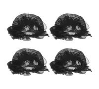 4 Pièces Filet à Chignon Danseurs, Maille Noire, Tissu Respirant | Ballet et Répétitions, Adapté aux Cheveux D’garçon et Filles Chignons Longs, Usage t Scène