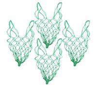 4 Pièces Filet à Foin pour Chevaux en Nylon Mesh Vert, Grosse