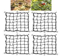 4 Pièces Filet de Soutien pour Plantes 40 x 40cm Grimpantes Filet Elastique de Treillis de Culture de Palissage