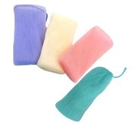4 Pièces Filet Moussant pour Savonnette en PE Cordon, Exfoliant Visage | Maille Aérée Fermeture Spéciale, Aide à Utiliser les Restes, Rangement Suspendu Pratique pour Familles