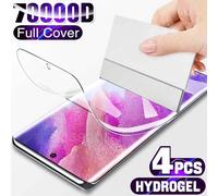 4 Pièces Film Hydrogel Couverture Complète Pour Samsung Galaxy S23 S10 S20 S21 S22 S24 Ultra Plus Fe A14 A23 A34 A54 Film De Protection D'écran.For A14.4pcs