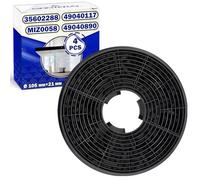 4 Pièces Filtre Charbon pour Hotte Aspirante 105 x 21 mm Type CF130 avec le Code Original 35602288 49040117 49040890 pour Candy pour Hoover MIZ0058 pour Respekta - MONTERAL