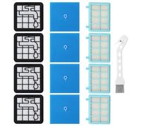 4 Pièces Filtre pour Philips Power Pro Compact/PowerPro City/PowerPro Active, pour FC9331 / 09 FC9332 / 09 FC8010 FC9330 FC9333 FC9334 FC9550 FC9555 FC9556, avec une brosse de nettoyage