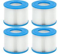 4 Pièces Filtre Spa VI,Compatible avec Bestway,Lay-Z Spa,Intex,Coleman SaluSpa 90352E,Convient pour Toutes avec Filtre de Type VI Les Piscines,Bain à remous Gonflables,Filtre VI Lavable