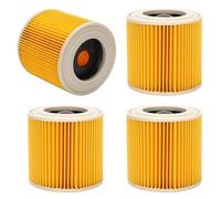 4 pièces Filtres, Filtre Aspirateur Cendre, 120mm×115mm Aspirateur Eau et Poussière, Filtre à Cartouche Compatible, pour le Nettoyage de la Maison ou du Bureau