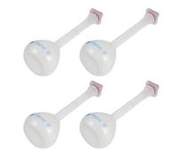 4 Pièces Fiole Jaugée en Plastique 100ml Graduée Bouchon | PP Résistant, Col Étroit et Fermeture Étanche, Lignes Claires, Usage en Chimie Analytique, École