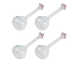 4 Pièces Fiole Jaugée en Plastique 100ml Graduée Bouchon | PP Résistant, Col Étroit et Fermeture Étanche, Lignes Claires, Usage en Chimie Analytique, École