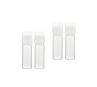 4 Pièces Flacon Applicateur Cheveux 120ml en Plastique Blanc | Répartition Uniforme, pour Teinture et Soins du Cuir Chevelu, Usage Shampooing et Nettoyage à Sec