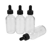 4 Pièces Flacon Compte-gouttes 60ml en PP Transparent | Contrôle Précis du Dosage, Étanche pour Paquet, Usage Salon de Coiffure et Coiffeuse, 60ml