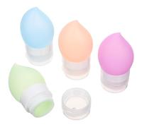4 Pièces Flacon de Cosmétiques à Presser 60ml | Distribution de Soins, Étanchéité Fiable, Étiquettes Adhésives Possibles, Format Compact pour Voyage Couleur Aléatoire