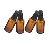 4 Pièces Flacon Distributeur en Verre Ambré 30ml pour Sérum Cosmétique | Format Rechargeable et Réutilisable, Protection la Lumière, Adapté aux Lotions Tonifiantes, Voyage et Partage