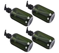 4 Pièces Flacons Cosmétiques Rechargeables 500ml, Format Voyage | Usage Quotidien et Déplacement, Résistance aux Chocs, Format Compact, Solution Pratique pour Shampoing