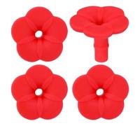 4 Pieces Flower Shape Bird Food Holder Hummingbird Feeder Replacement Flowers Feeding Inserts Garden Birds Feedings Accessory Colorful Outdoor Patio Balcony Lawn Decorative Pet Supply