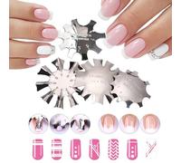 4 Pièces French Sourire Ligne Coupe Edge Tondeuse Métal Modèle D'ongle