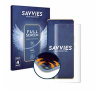 savvies 4 Pièces Full-Screen Ecran Protection pour Infinix Note 40 Pro Full Cover Film Protection 3D Curved [Couverture Complète, Transparente]