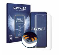 savvies (4 Pièces Full-Screen Ecran Protection pour Samsung Galaxy S22 5G Full Cover Film Protection 3D Curved [Couverture Complète, Transparente]