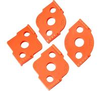 4 Pièces Gabarits de Défonceuse à Rayon, ABS D'Angle Arrondi Gabarits, Gabarit pour Defonceuse a Bois Sur Table, Coins Arrondis R5 R10 R15 R20 R25 R30 R35 R40 (Orange)