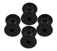 4 Pièces Galet Guide-mât de Chariot Élévateur 3t, Axe 10mm, Noir | Rouleau Polymère 44mm Od, Gorge , Anti-déraillement, pour Rails de Mât