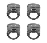 4 Pièces Garde de Sécurité pour Bouton de Cuisinière à Gaz en PVC | Protection Garçon et Filles Cuisine, Résistance à Chaleur et Nettoyage Facile, Usage Domestique Noir