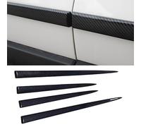 4 pièces Garniture Latérale de Porte pour Panamera 2017-2025, Voiture Jupe Latérale Protection Autocollant Bande Anti,CarbonFiberPattern-Normal